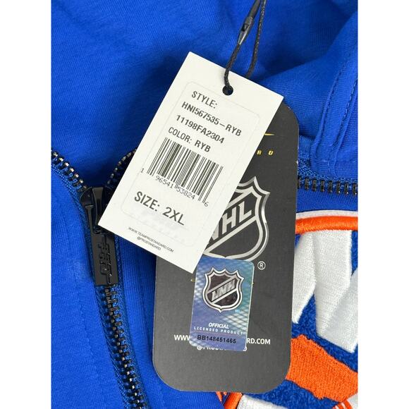 Pro Standard NWT NY Islanders Hoodie Team Logo Blue Orange Winter Streetwear 2X - Picture 4 of 13